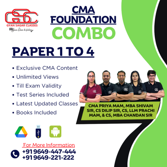 CMA Foundation All Subject Combo (Paper 1 to 4 Combo)