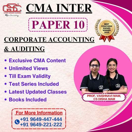 CMA Inter Corporate Accounting And Auditing (CAA)