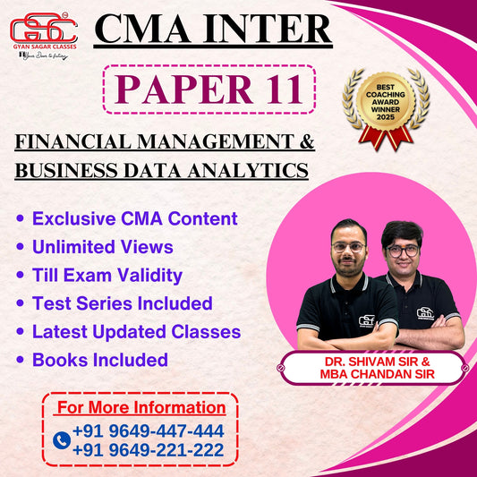 CMA Inter Financial Management And Business Data Analytics (FMDA)