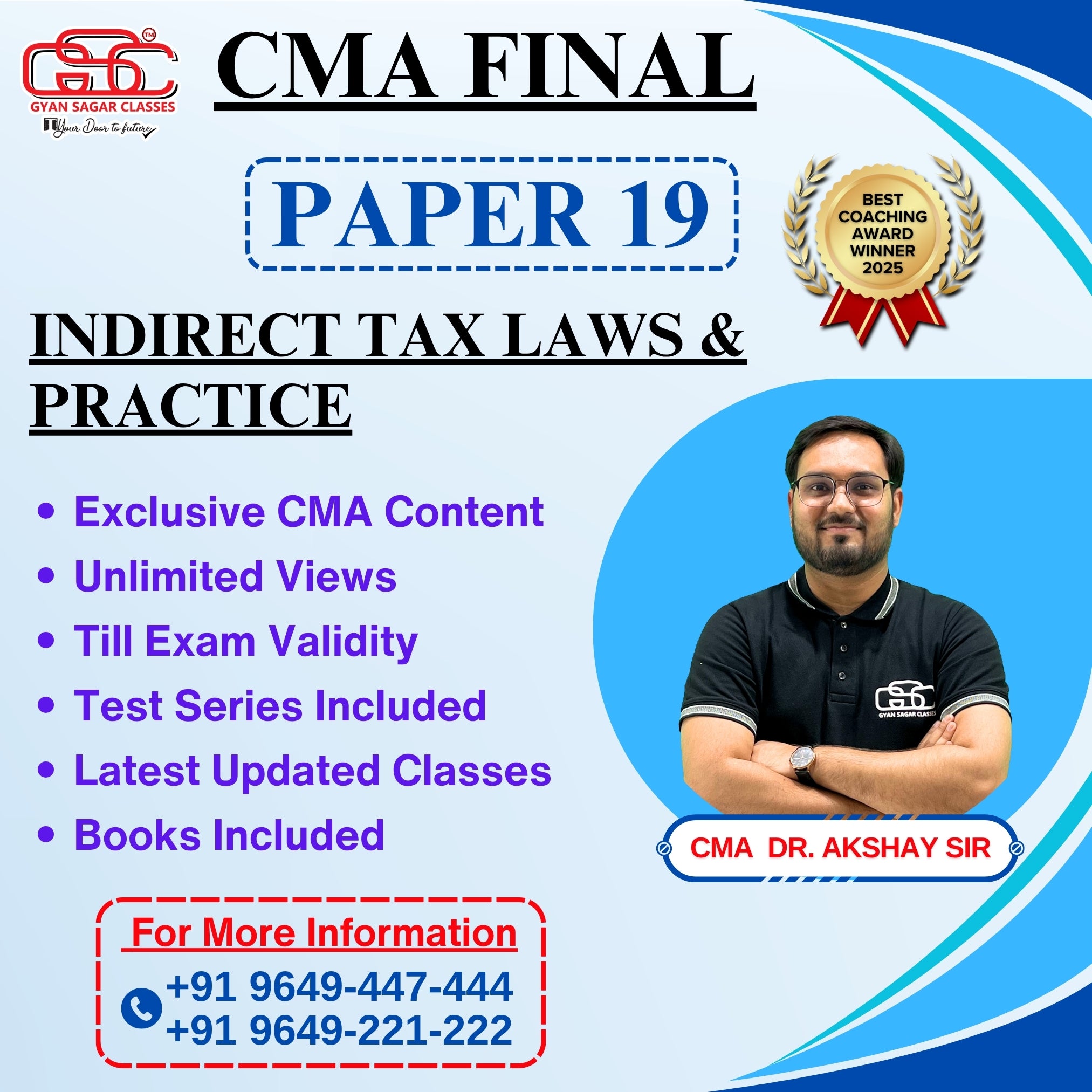 CMA Final Indirect Tax Laws & Practice (ITLP) Online Classes - CMA Cart