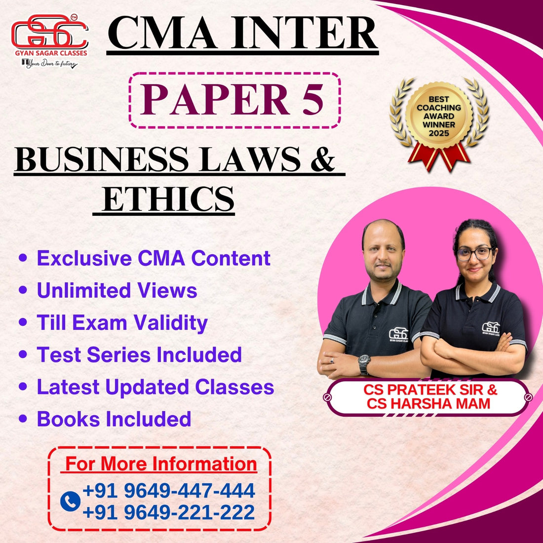 CMA Inter Business Laws And Ethics (BLE) Online Course - CMA Cart